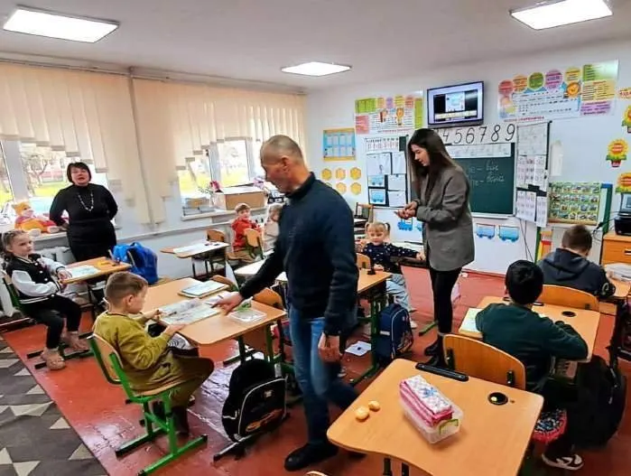 Une classe de l'école de Bérezné